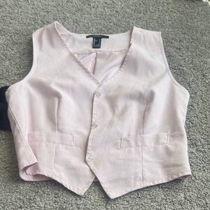 Light Pink Button-Up Vest